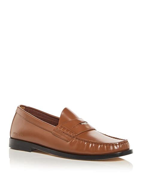 moc toe platform leather burberry shoe|burberry leather loafers.